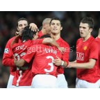 Manchester United 2007-2008 Evra #3 Champions League Homekit Nameset Printing 