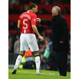 Manchester United 2007-2008 Ferdinand #5 Champions League Homekit Nameset Printing 