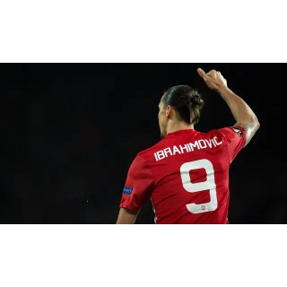Manchester United 2016-2017 Ibrahimovic #9 Europa League/F.A. Cup Home/Awaykit Nameset Printing
