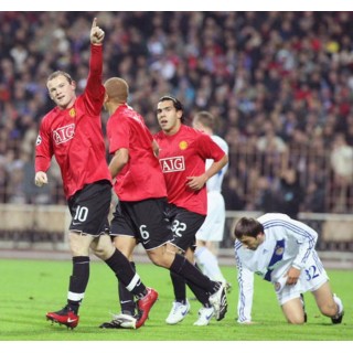 Manchester United 2007-2008 Rooney #10 Champions League Homekit Nameset Printing 