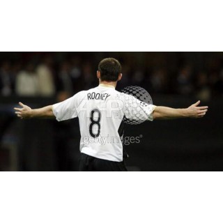 Manchester United 2006-2007 Rooney #8 Champions League Awaykit Nameset Printing 