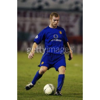 Manchester United 2002-2003 Scholes #18 Champions League 3rd Awaykit Nameset Printing 