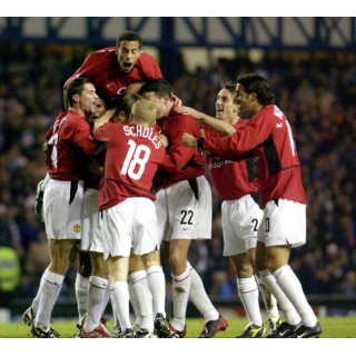 Manchester United 2002-2004 Scholes #18 Champions League Homekit Nameset Printing 