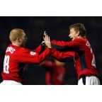 Manchester United 2002-2004 Scholes #18 Champions League Homekit Nameset Printing 