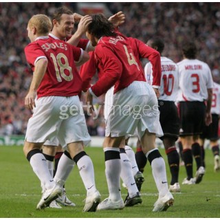 Manchester United 2006-2007 Scholes #18 Champions League Homekit Nameset Printing 