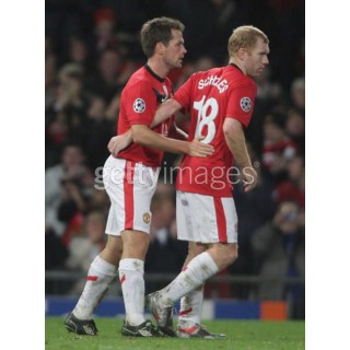 Manchester United 2008-2011 Scholes #18 Champions League Homekit Nameset Printing 