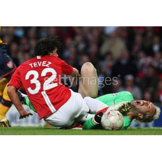 Manchester United 2008-2009 Tevez #32 Champions League Homekit Nameset Printing 