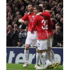 Manchester United 2008-2009 Tevez #32 Champions League Homekit Nameset Printing 