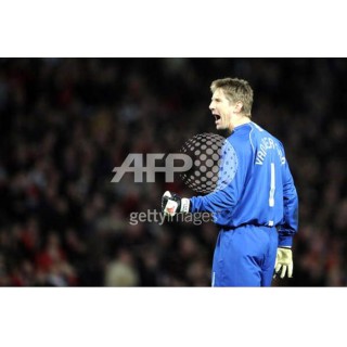 Manchester United 2007-2008 Van Der Sar #1 Champions League Homekit Nameset Printing 