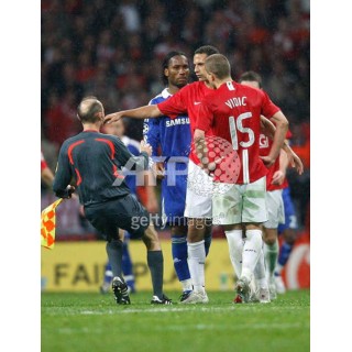 Manchester United 2007-2008 Vidic #15 Champions League Homekit Nameset Printing 