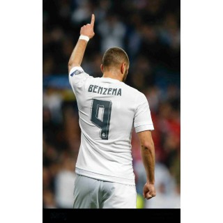 Real Madrid 2015-2016 Benzema #9 Homekit Nameset Printing
