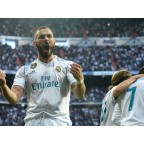 Real Madrid 2017-2018 Fly Emirate Home Soccer Sponsor