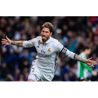 Real Madrid 2016-2017 Sergio Ramos #4 Homekit Nameset Printing