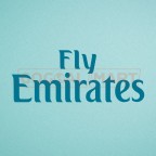 Real Madrid 2017-2018 Fly Emirate Home Soccer Sponsor