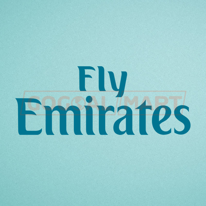 Real Madrid 2017-2018 Fly Emirate Home Soccer Sponsor